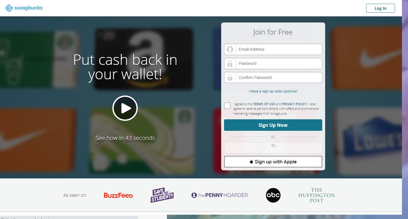 Swagbucks interface