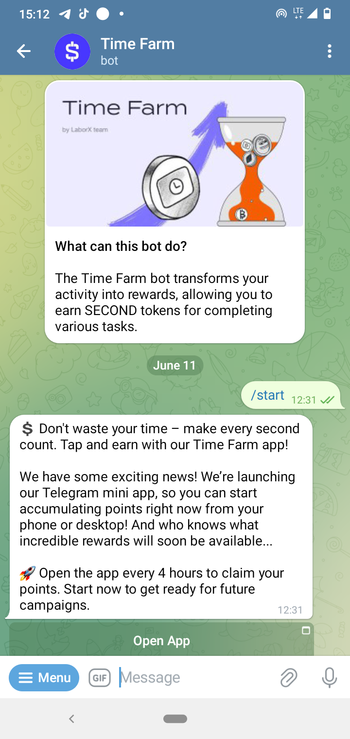 Get started with Time Farm Airdrop